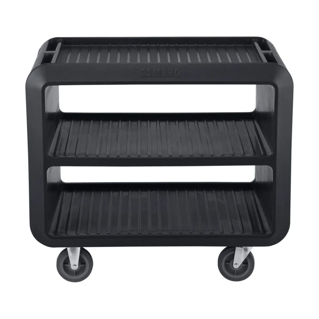 Chariot utilitaire avec 4 roues pivotantes et freins Pro Noir - Petit