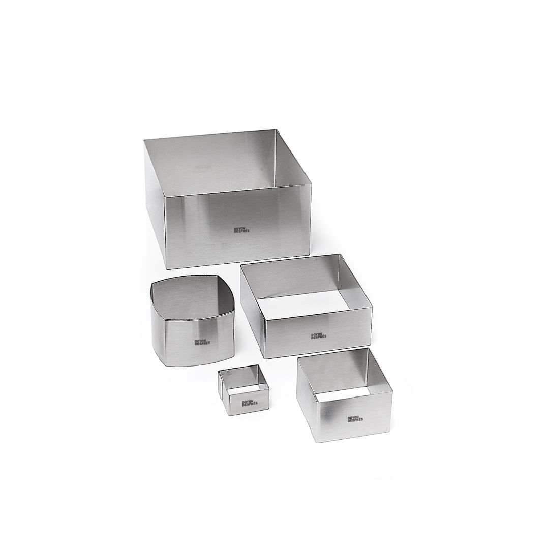 Emporte-pièce carré en acier inoxydable 3" x 2"