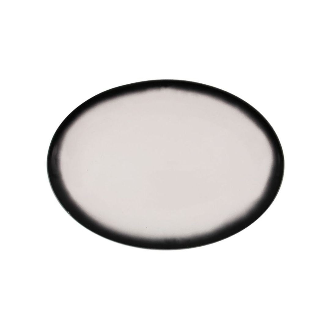 Assiette ovale 35 cm - Caviar Granite  
