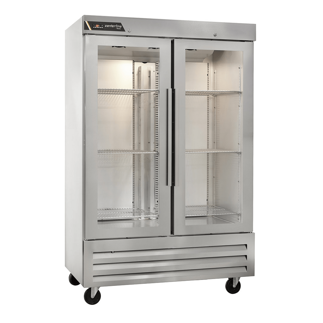 Réfrigérateur 2 portes vitrées battantes 54" 