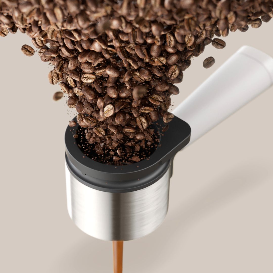 Baristina Semi-Automatic Espresso Machine w/ Milk Frother - White