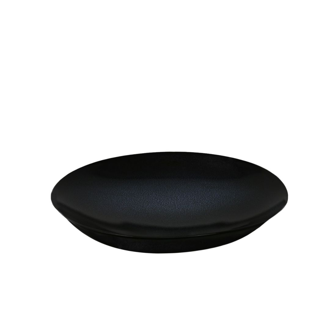 Assiette à soupe ronde forme coupe 8" - Noir