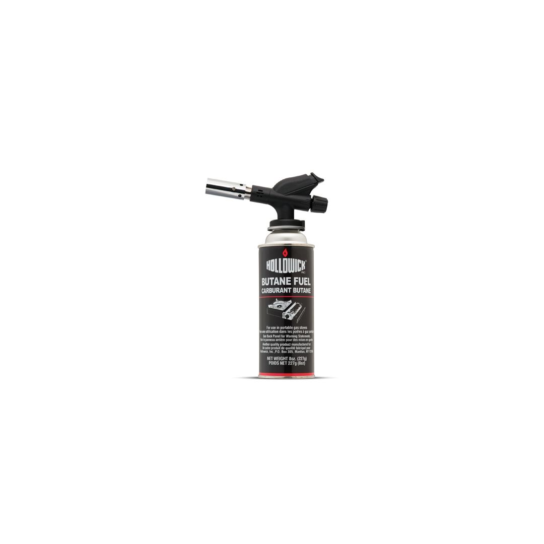 Torche culinaire à bouton à allumage automatique et pare-flamme 8 oz