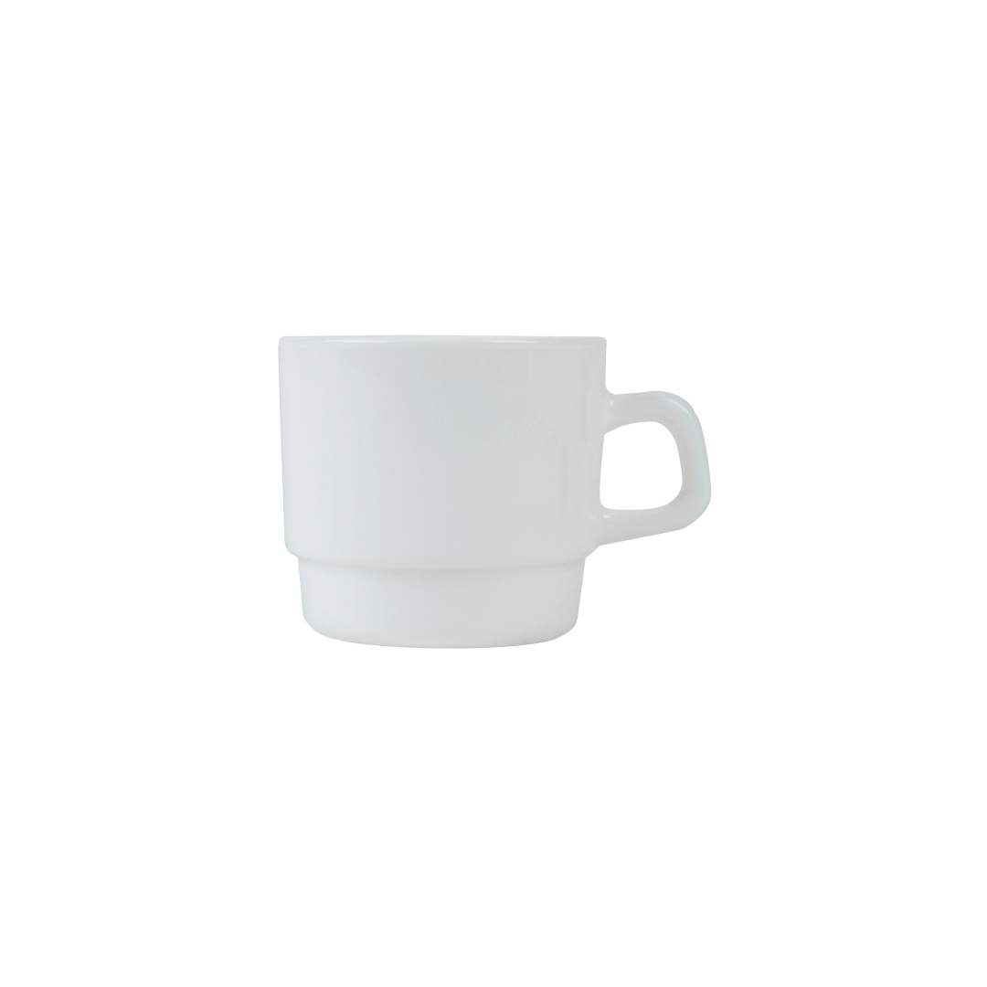 Tasse empilable en verre 7,5 oz - Opal Restaurant White