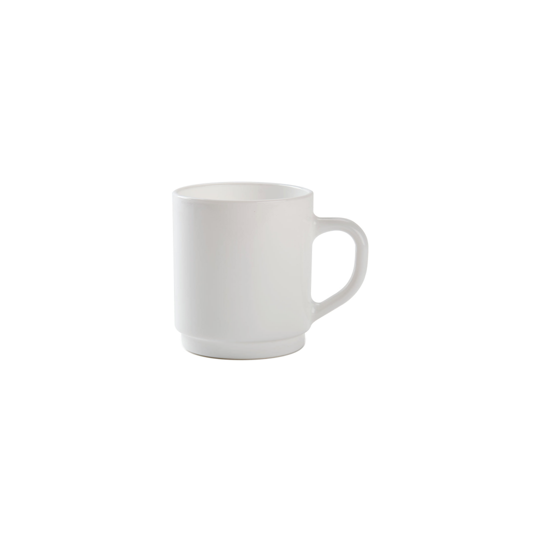Mug empilable en verre 10 oz - Opal Restaurant White