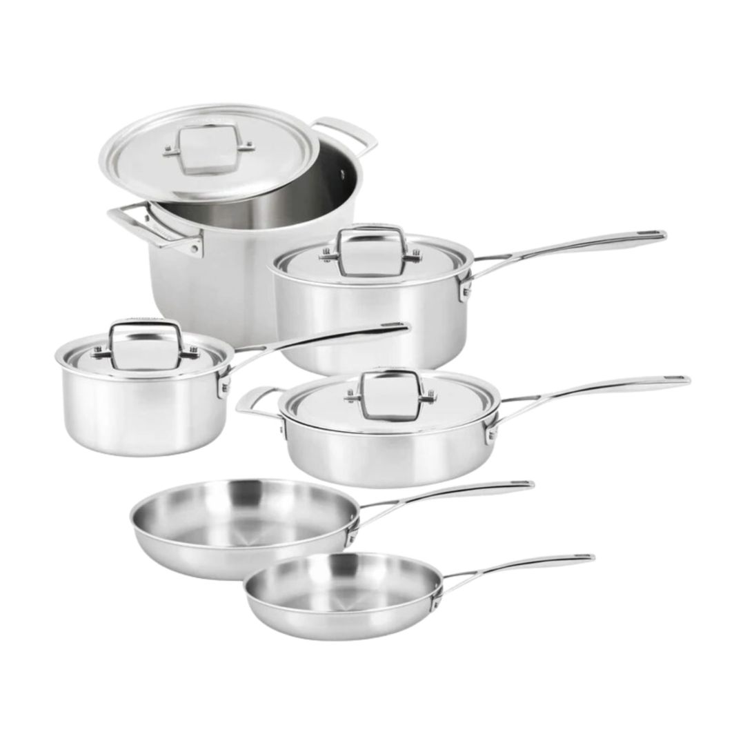 Essential 10-Piece stainless steel cookware set  
