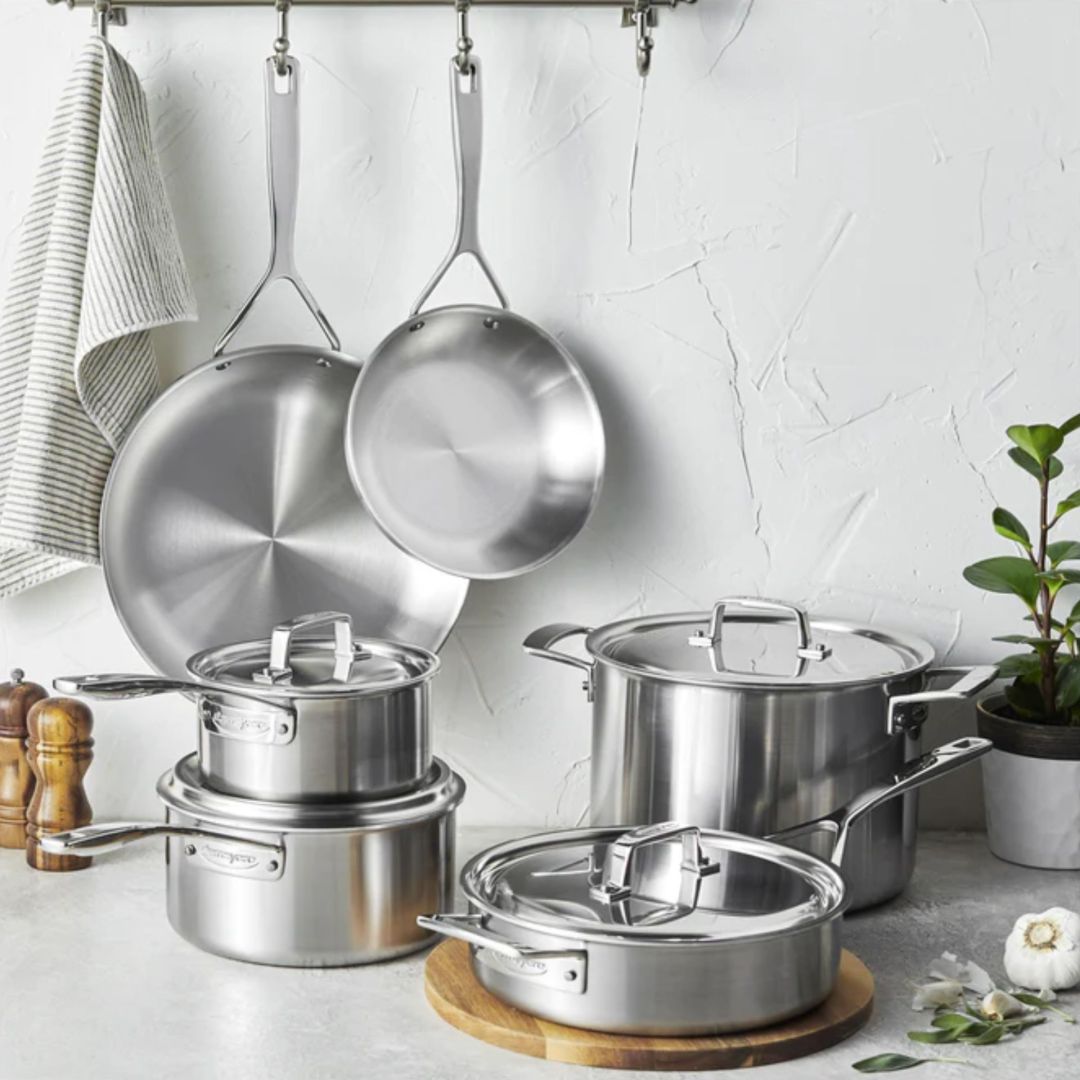 Essential 10-Piece stainless steel cookware set  