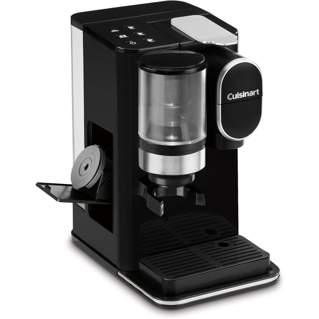 One Cup Coffee Maker w/ Integrated Grind & Brew Mill
