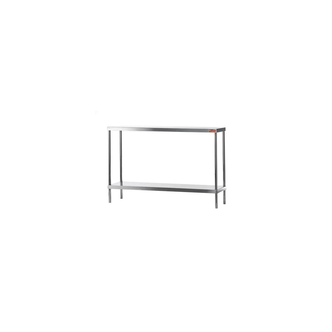 Étagère double en acier inoxydable pour table de travail - 12" x 60"