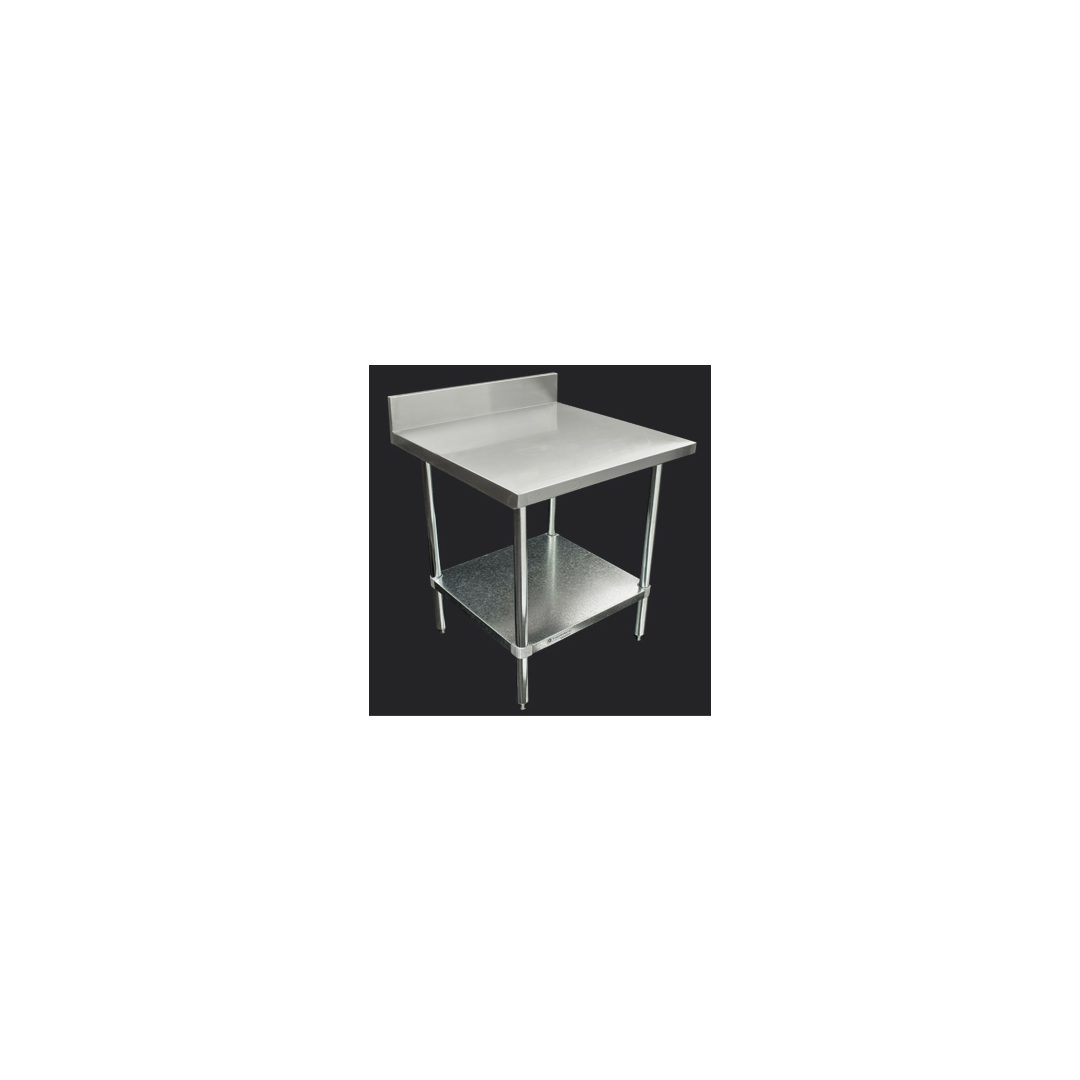 Table de Travail 30" x 96", Dosseret, Tablette en Inox