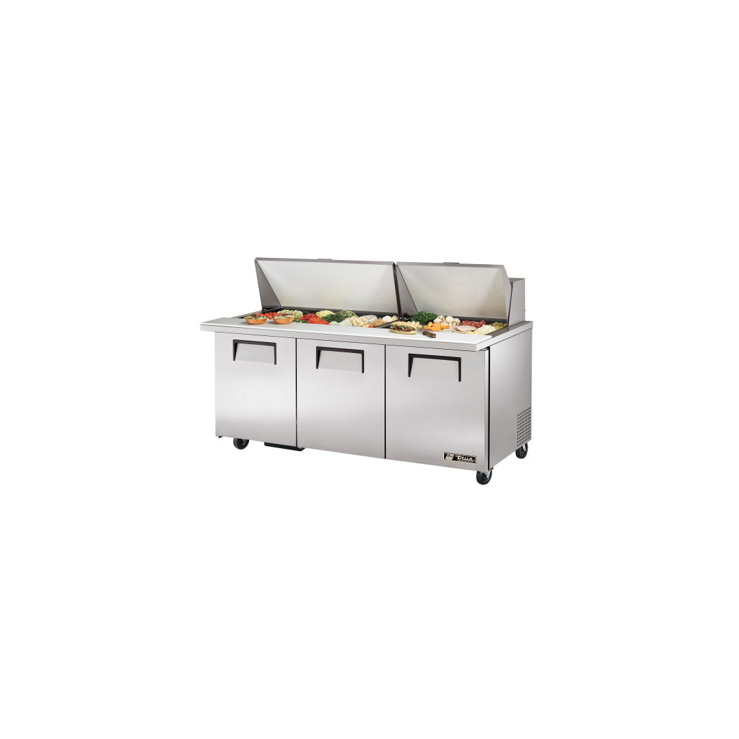 Table de préparation à salade réfrigérée 72" - 30 bacs