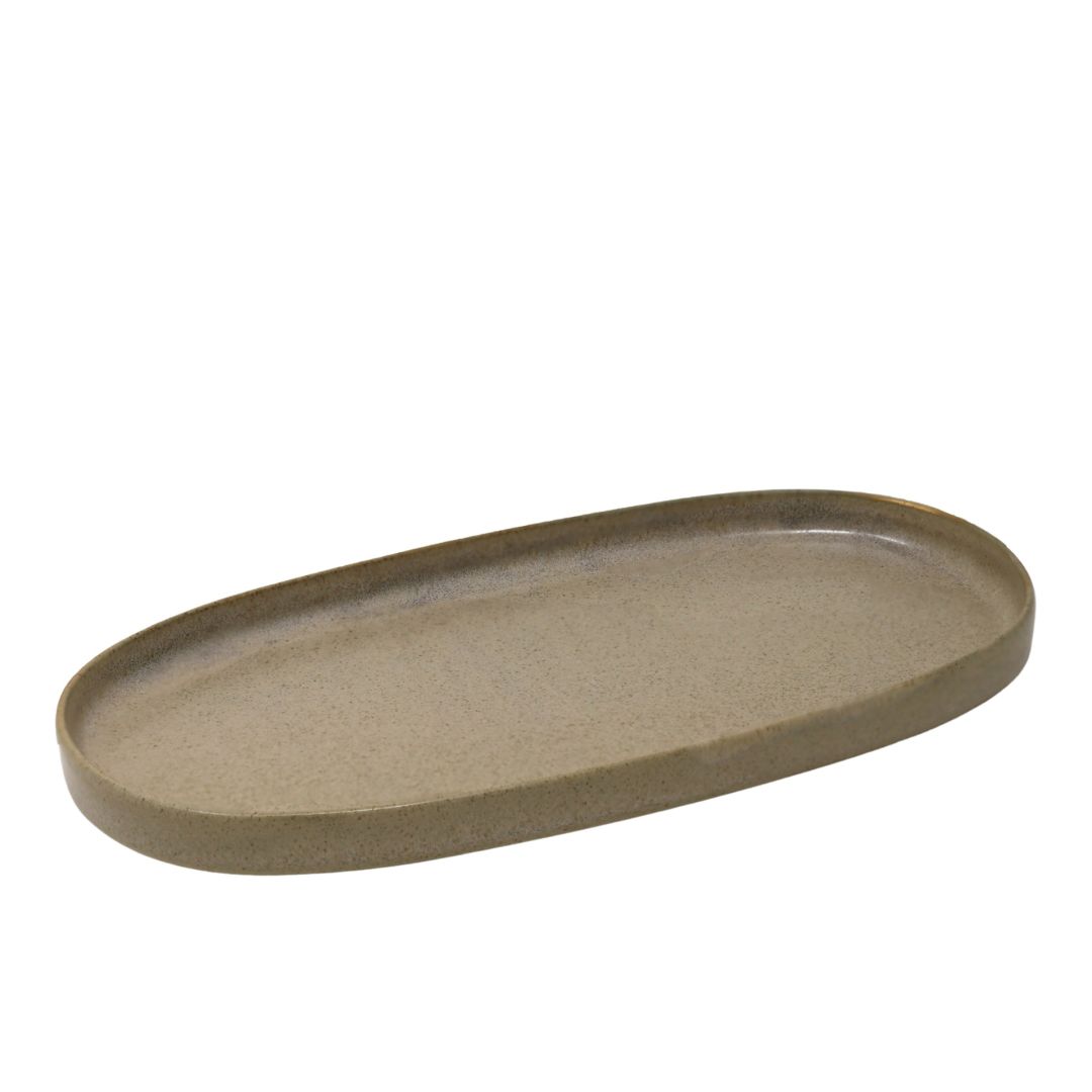 Assiette ovale 11,8" x 5,9" - Ellipse Obelisque