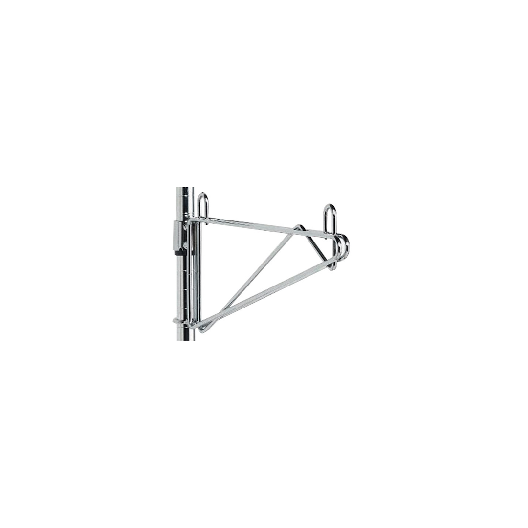 Support mural simple fini chromé Super Erecta 18"