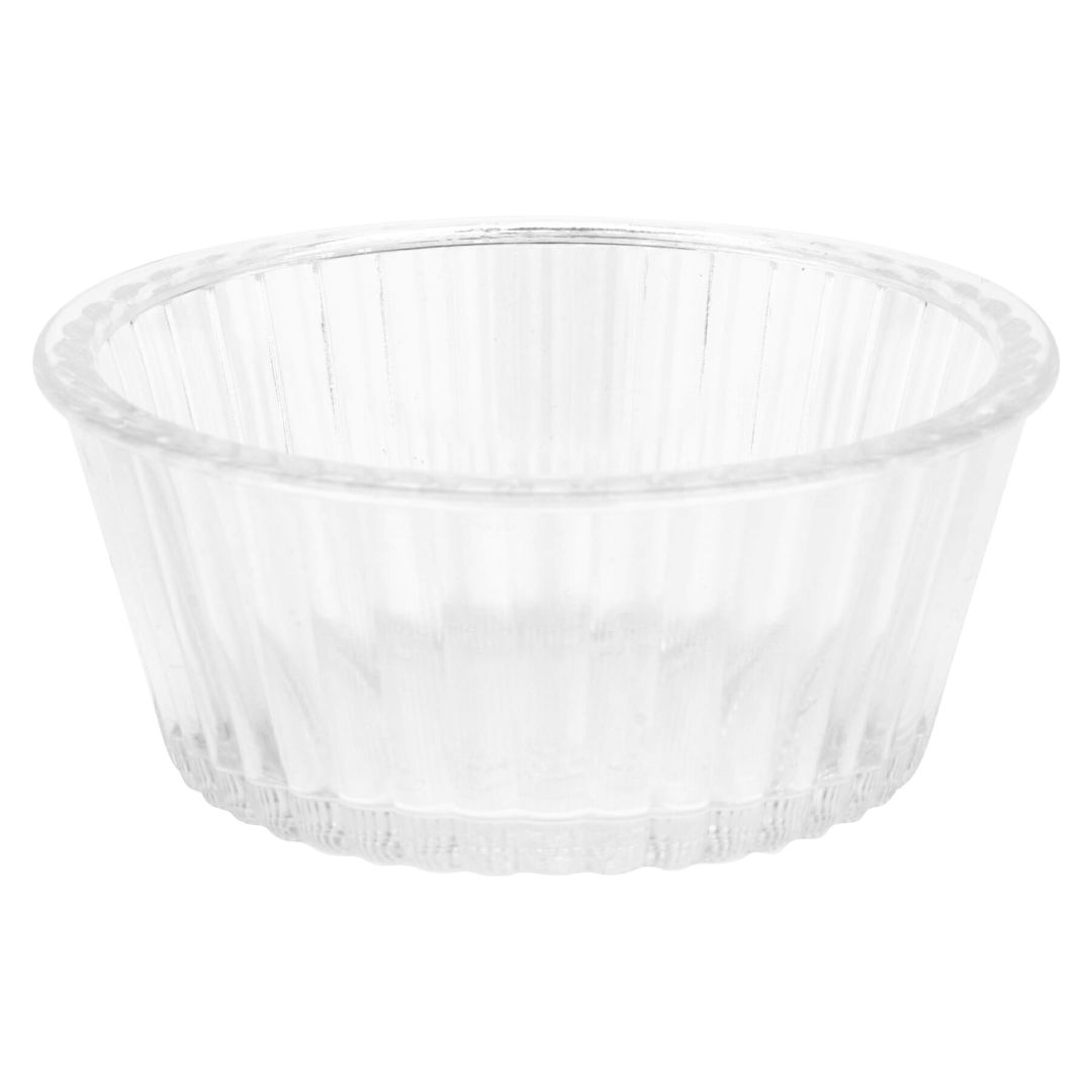 Récipient à condiment en plastique à cannelures 4 oz - Transparent
