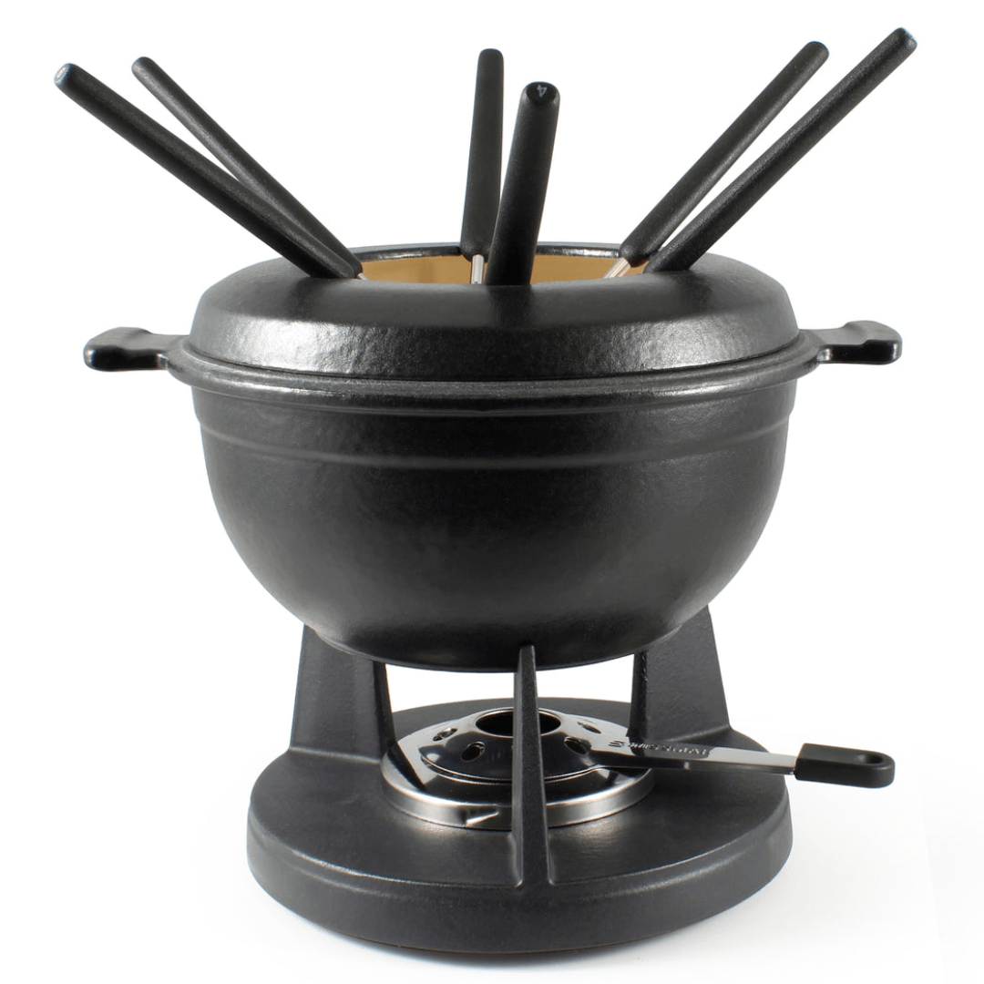 Ensemble à fondue en fonte 10 pièces - Lucerne noir