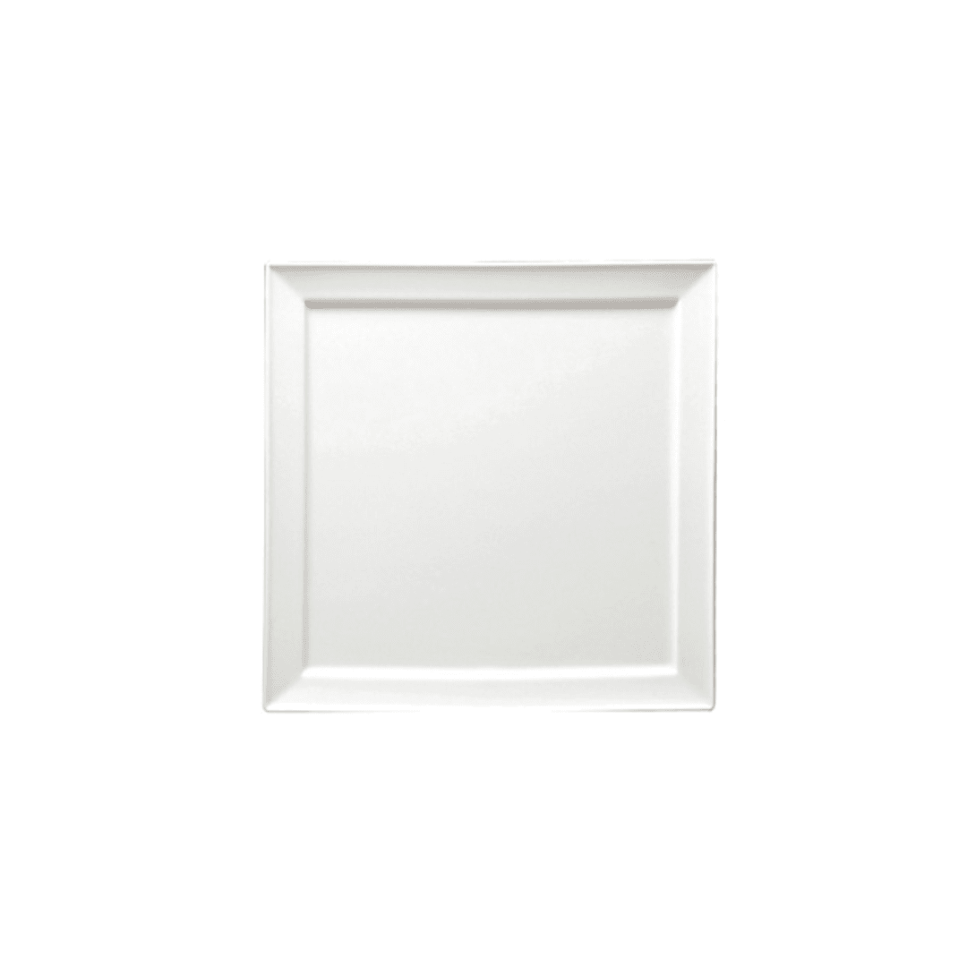 Assiette carré en porcelaine 10,25'' - Buffalo