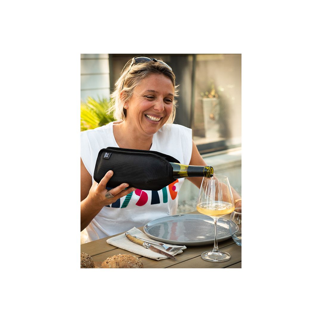 Refroidisseur extensible pour vin et champagne - Noir