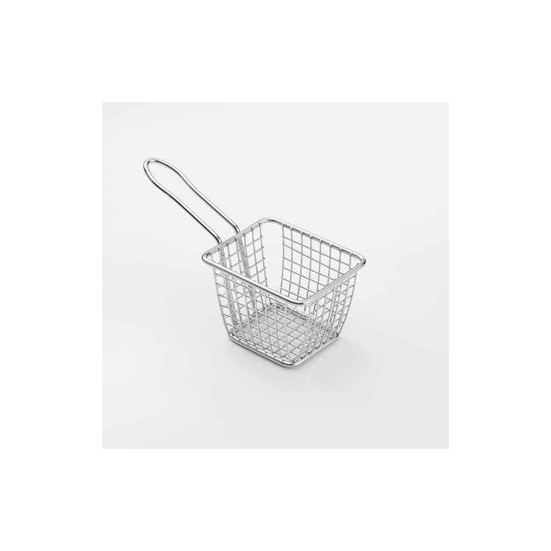 Mini panier à frite en acier inoxydable 4" x 3" x 3"