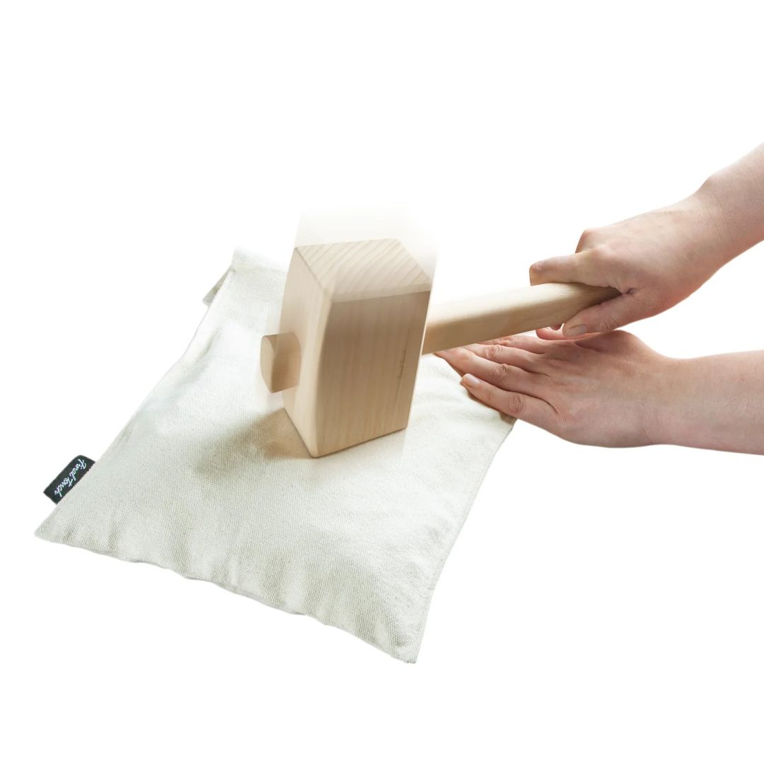 Set for Ice (wood mallet, bag and scoop)