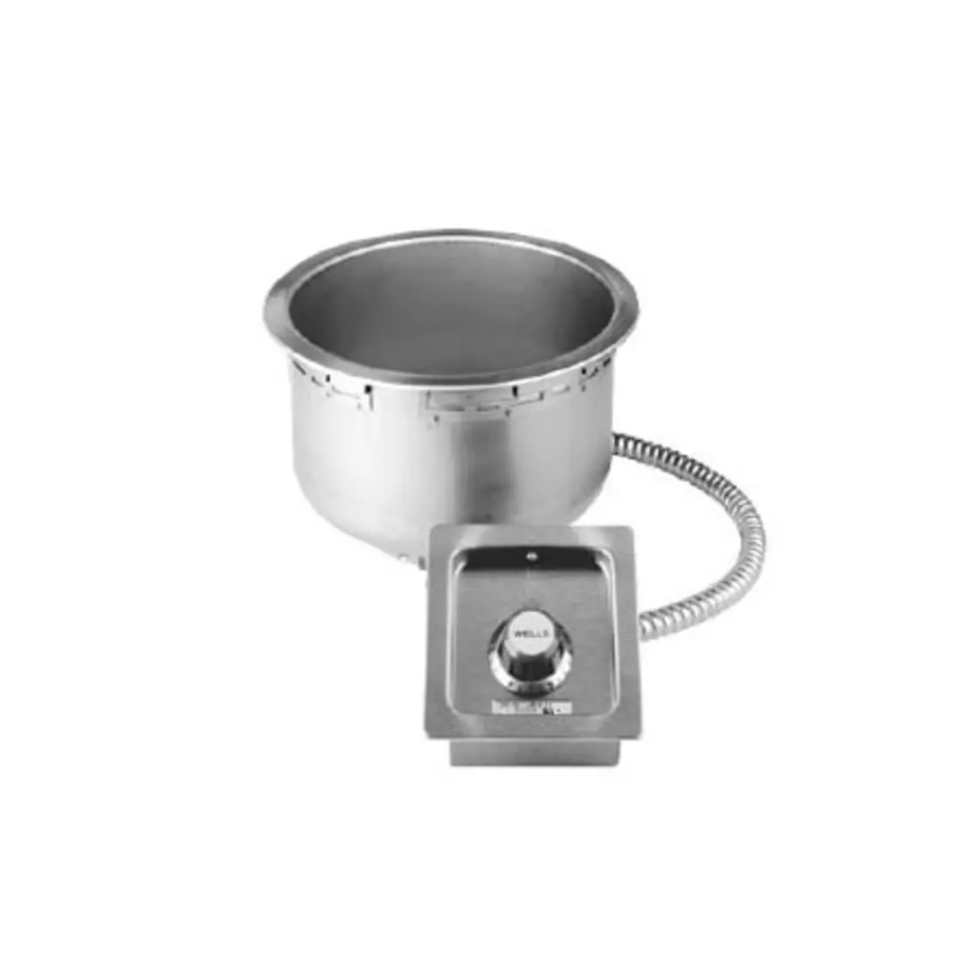 11 Qt. Round Insulated Drop-In Soup Well with Drain and Plug - 208/240V