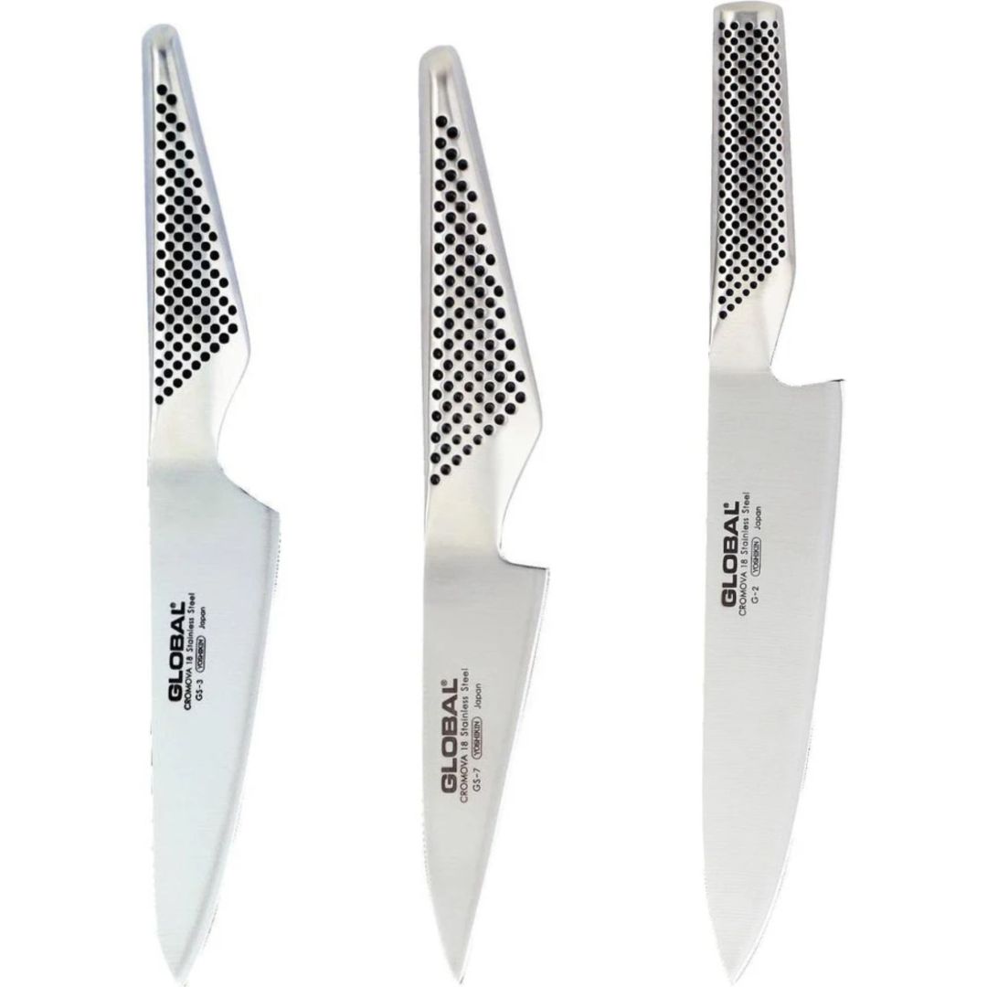 Ensemble de 3 couteaux de cuisine en acier inoxydable  