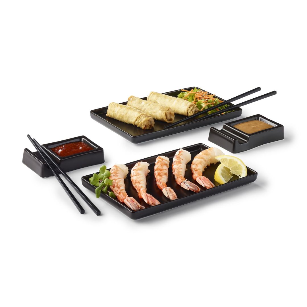Ensemble pour sushi 8 pièces - Noir  