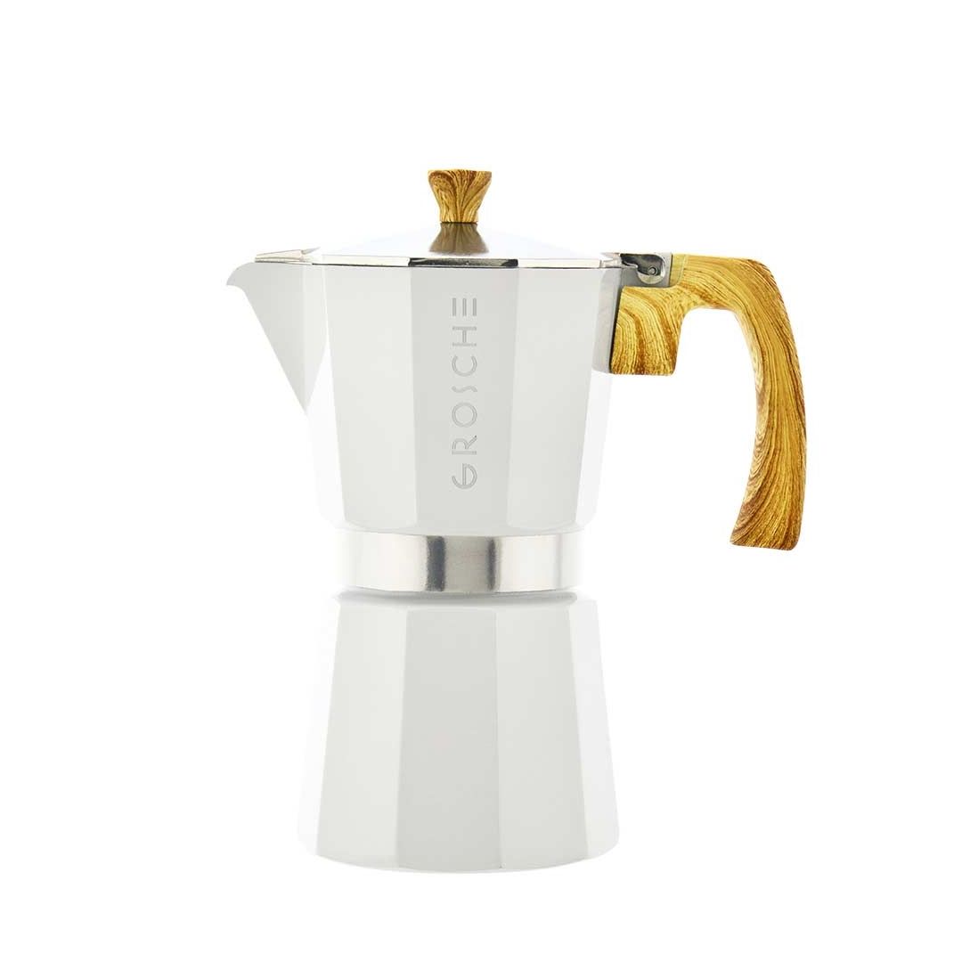 Cafetière italienne en aluminium 6 tasses Milano - Blanc