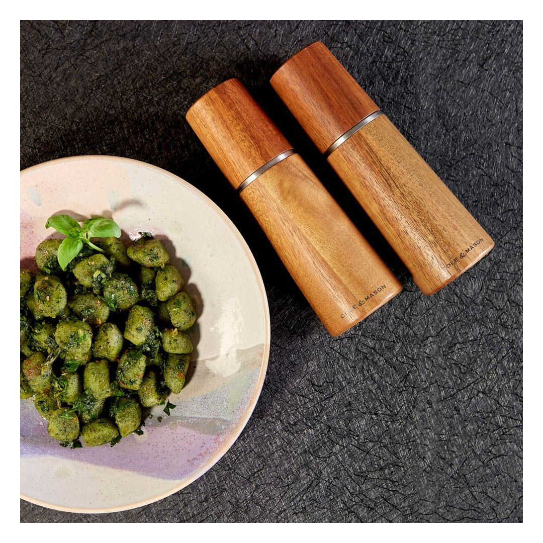 Ensemble moulins à poivre et sel 7,3" - Bois acacia