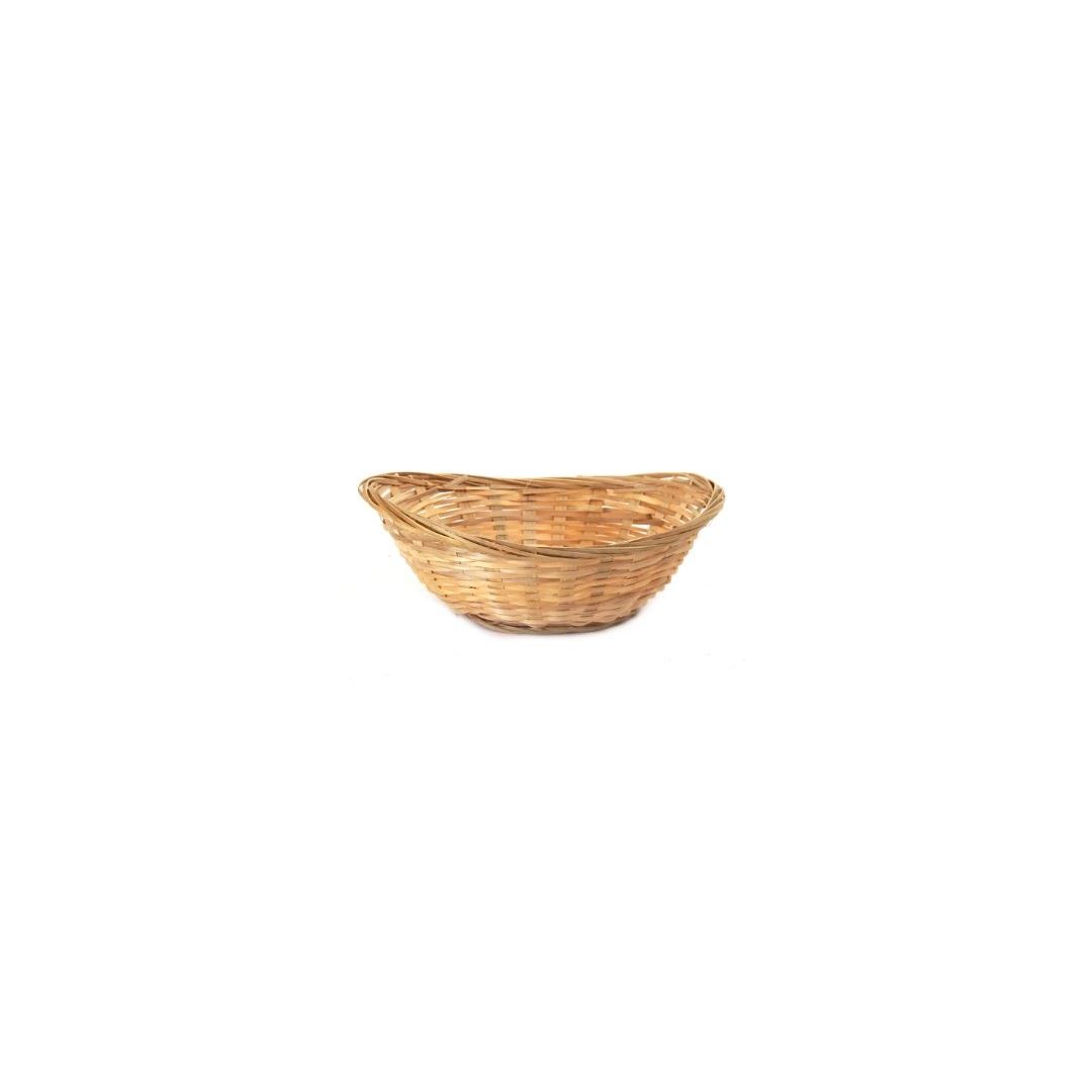 Panier en bambou ovale 9" x 6,5" - Naturel