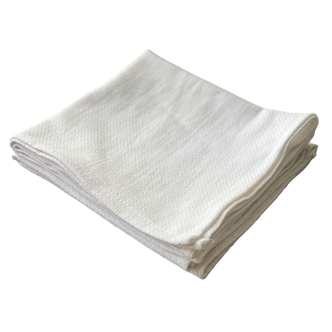 Linge essuie vaisselle Huck Towel 100% coton - Blanc