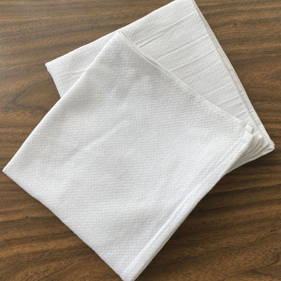Linge essuie vaisselle Huck Towel 100% coton - Blanc