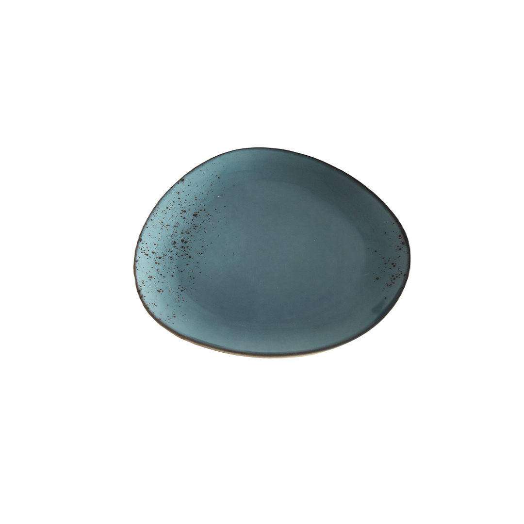 Assiette triangulaire 10,25" - Nouveau Bleu