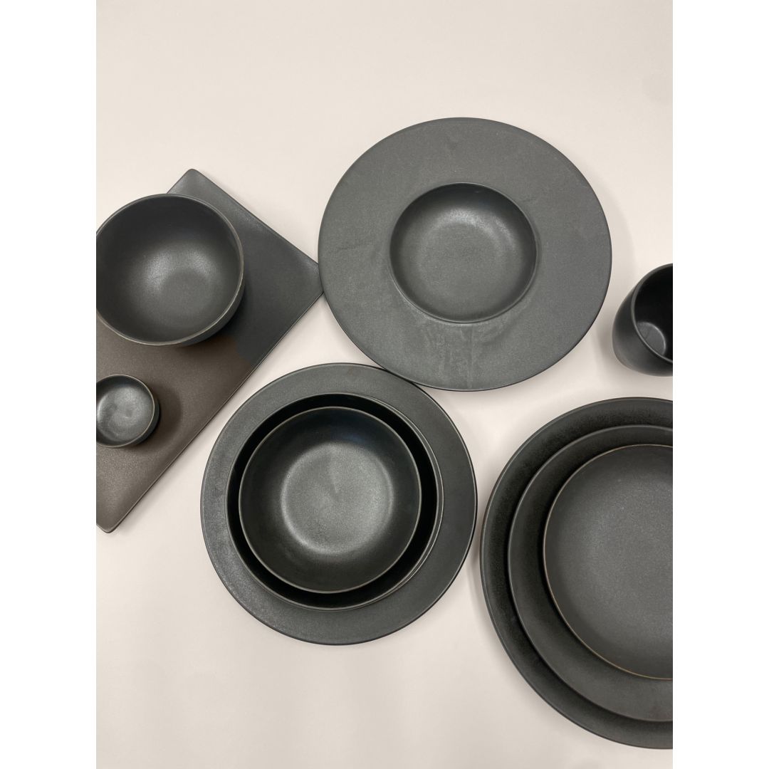 Assiette à pâtes profonde 12" - Noir