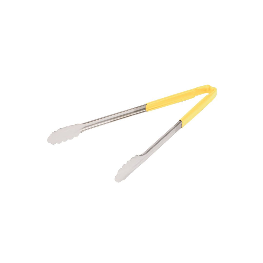 Pinces en acier inoxydable avec manche Kool-Touch 16" - Jaune