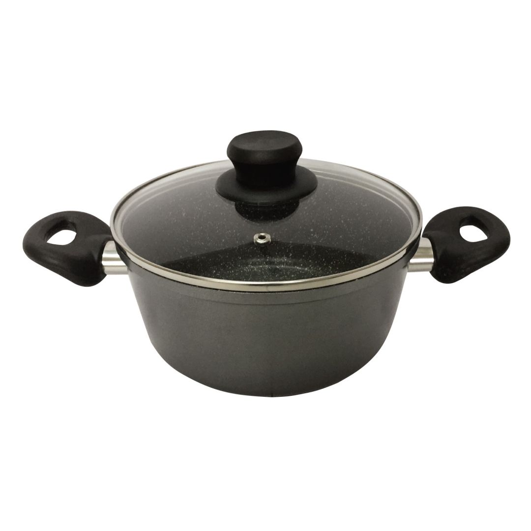 Faitout antiadhésif en fonte d'aluminium avec couvercle Tough Pan 7 L