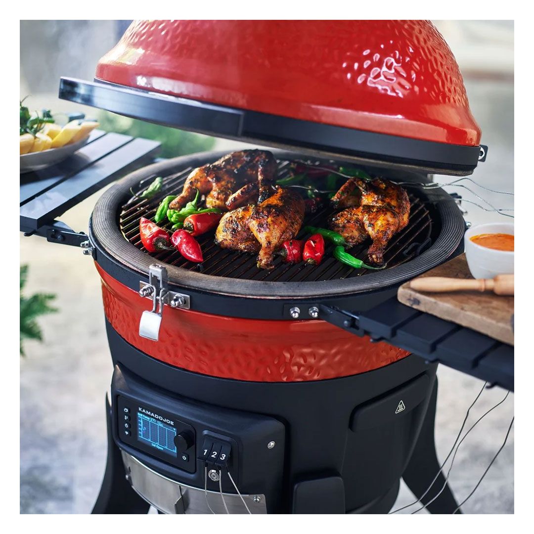 BBQ au charbon Konnected Joe avec trépied - Rouge