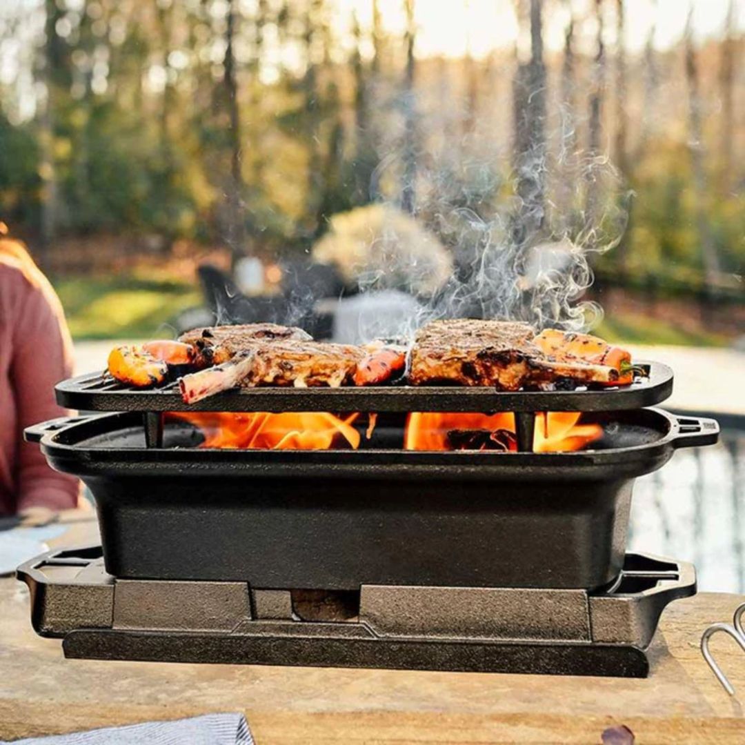 Hibachi en fonte Sportsman's Grill - Noir