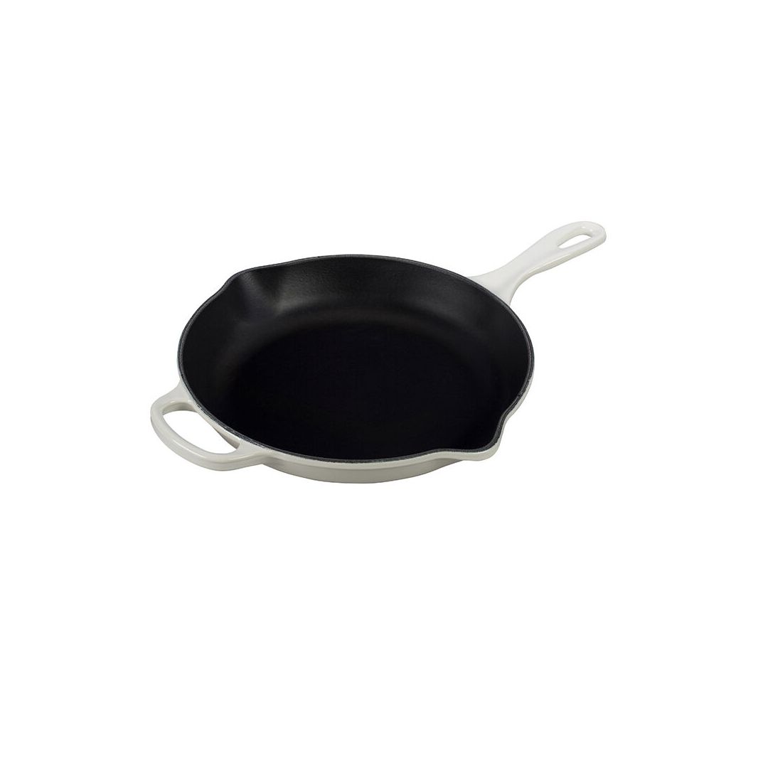 Poêle en fonte émaillée ronde 11,8" - Blanc