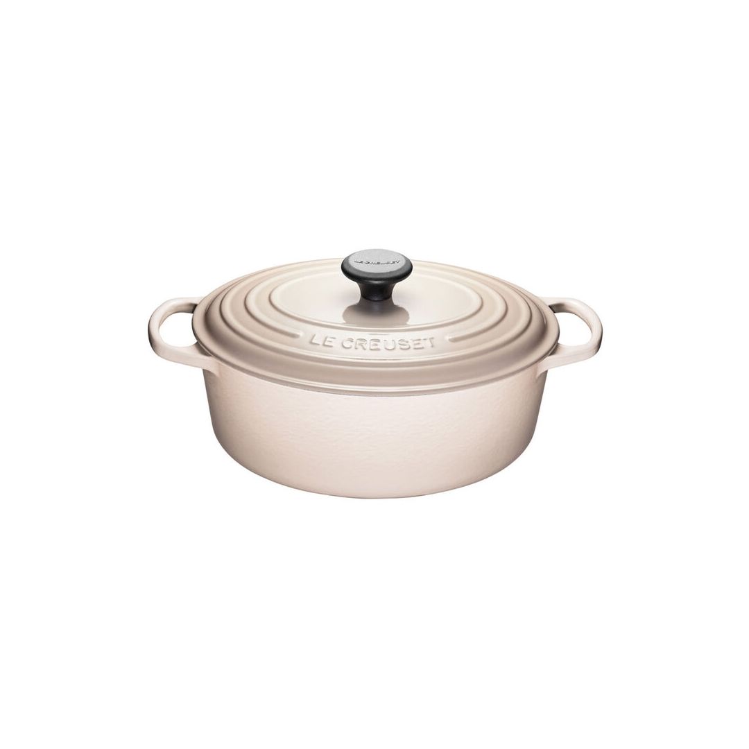 4,7L Cast Iron Oval Dutch Oven - Meringue