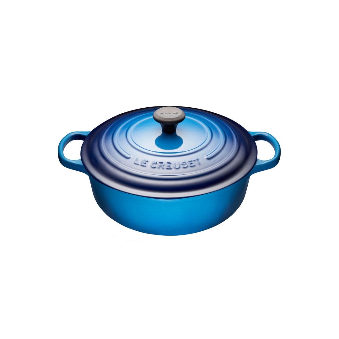 Cocotte ronde peu profonde 6,2 L - Bleuet