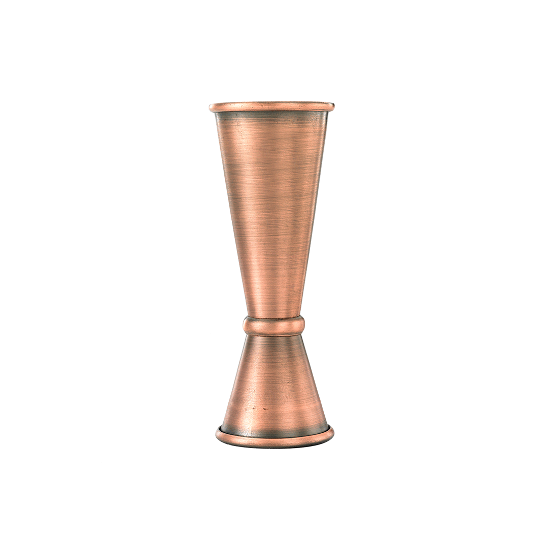 Mesure à boisson en acier inoxydable 1 oz et 2 oz - Cuivre antique