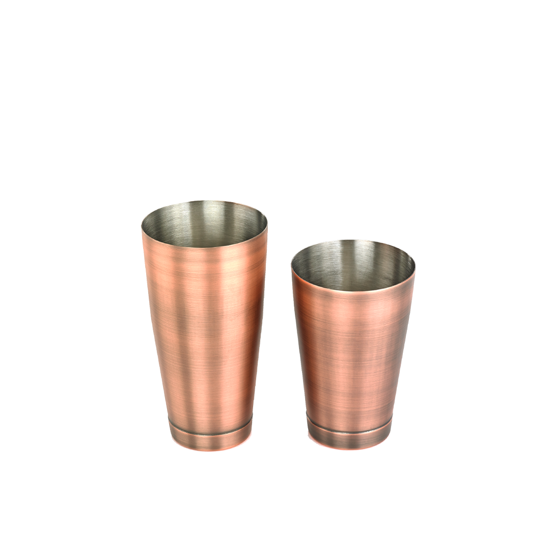 Ensemble de deux verres à mélanger en acier inoxydable - Cuivre antique