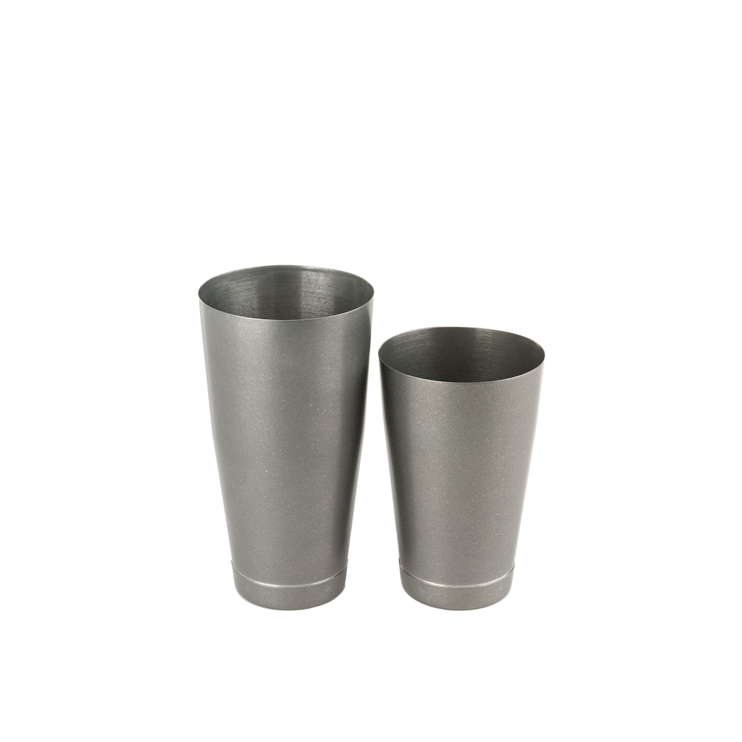 Ensemble de deux verres à mélanger en acier inoxydable - Vintage