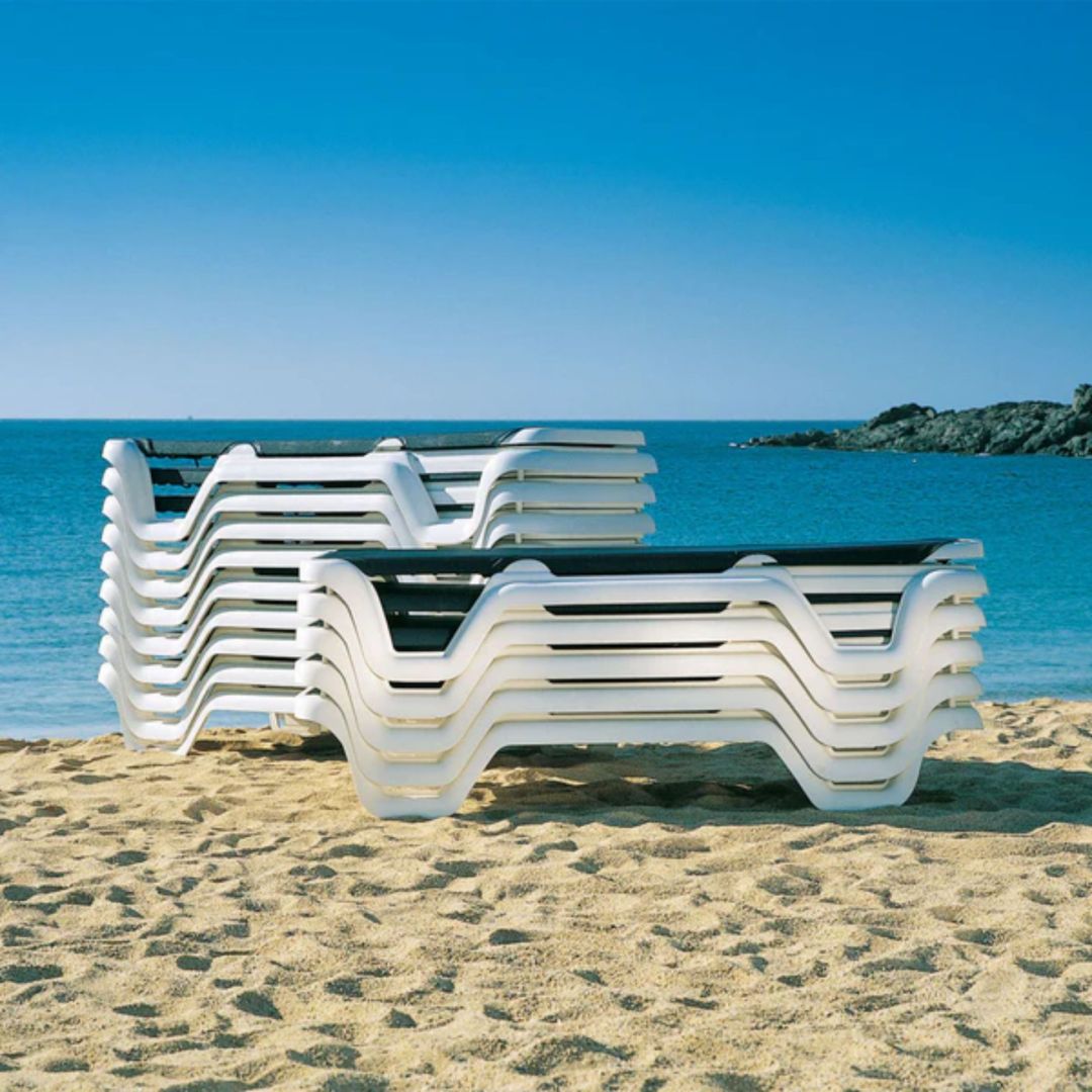 Chaise longue Marina - Bronze et kaki
