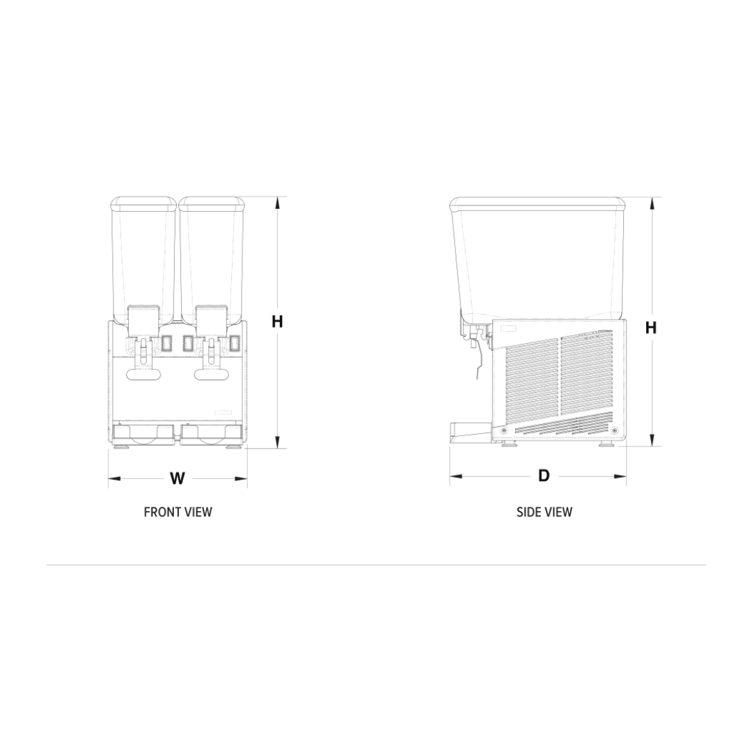 Distributrice à jus réfrigéré– 5.3 Gallon