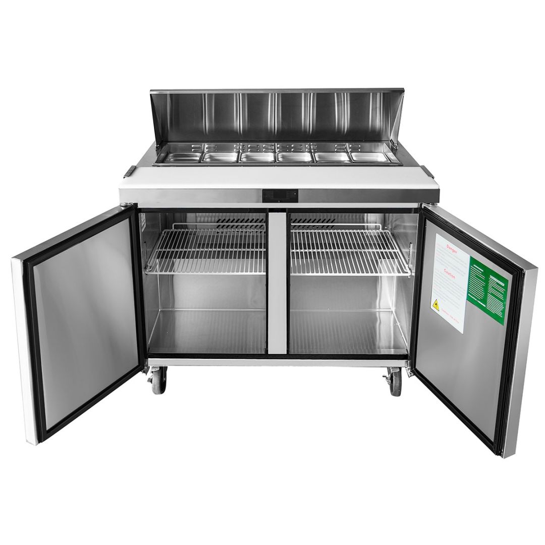 Table de préparation à salade réfrigérée 48" - 12 bacs
