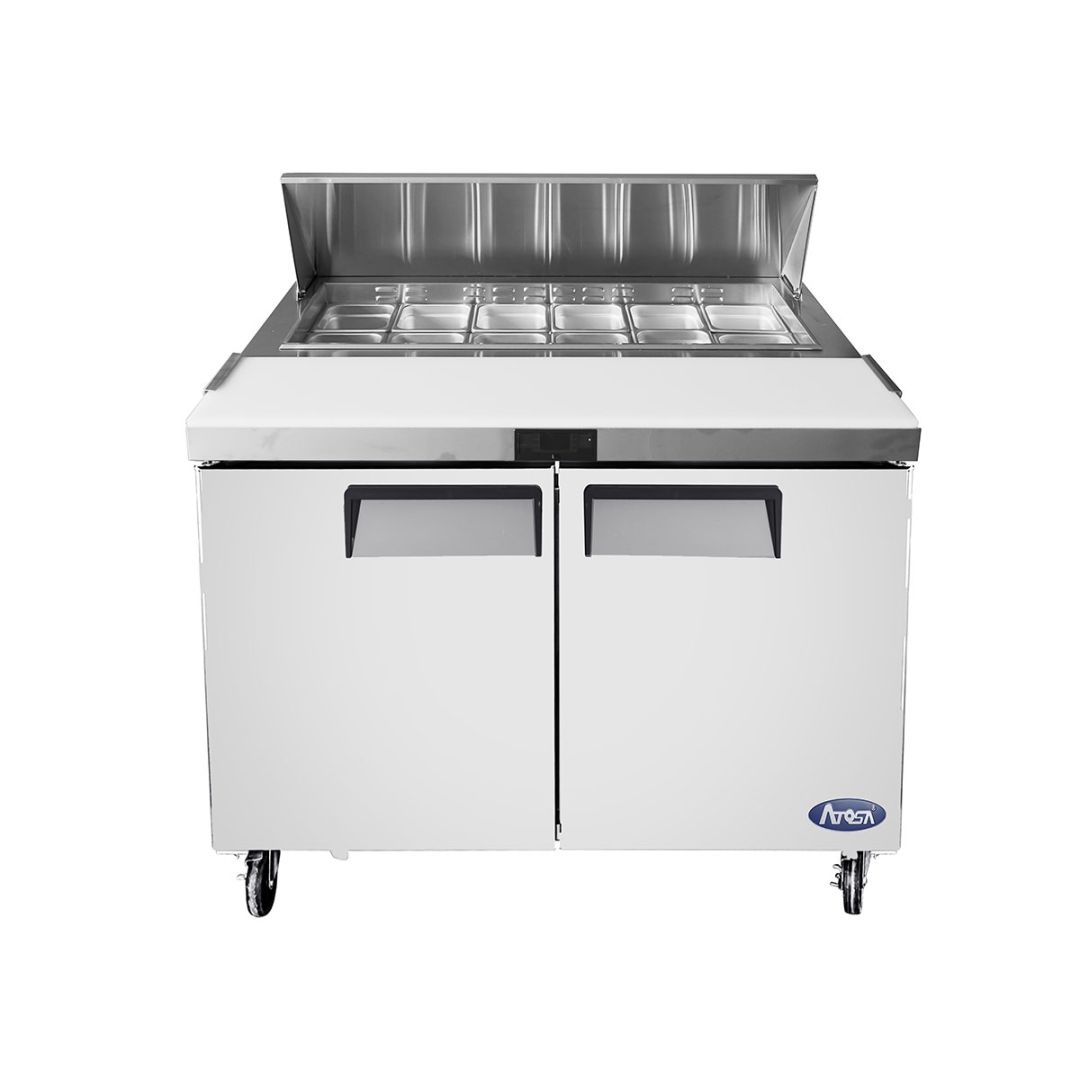Table de préparation à salade réfrigérée 48" - 12 bacs