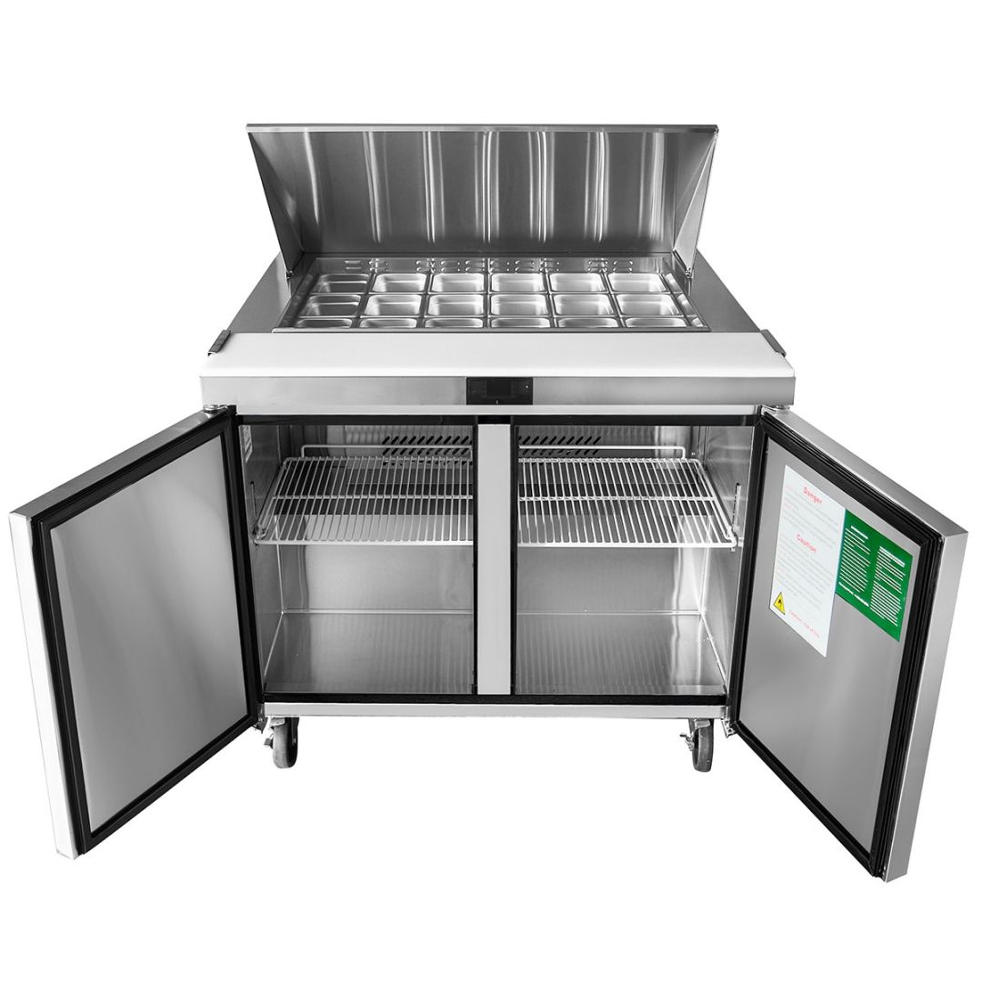 Table de préparation à salade réfrigérée 48" - 18 bacs