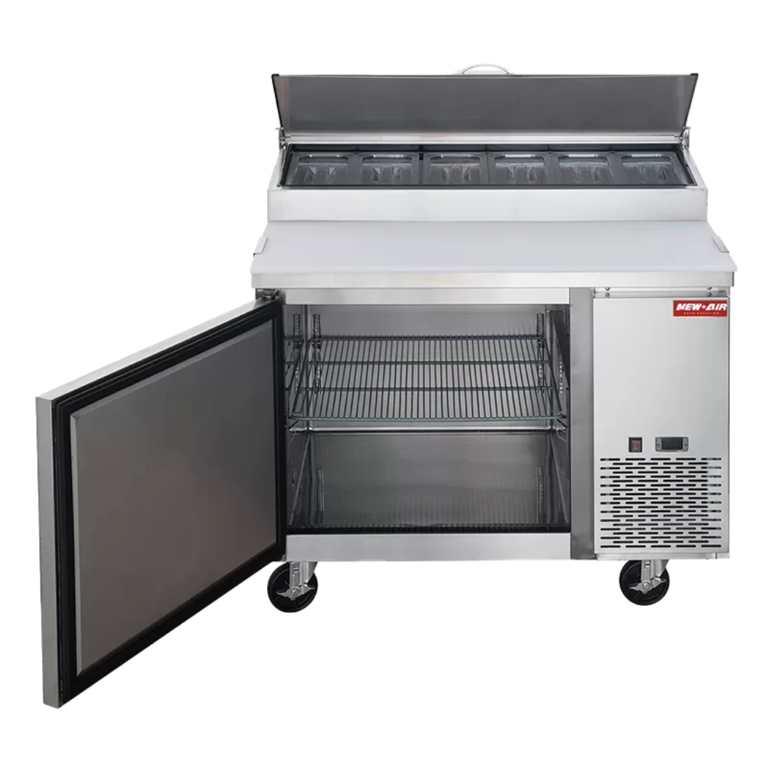 Table de préparation à pizza réfrigérée 6 bacs - 44" 