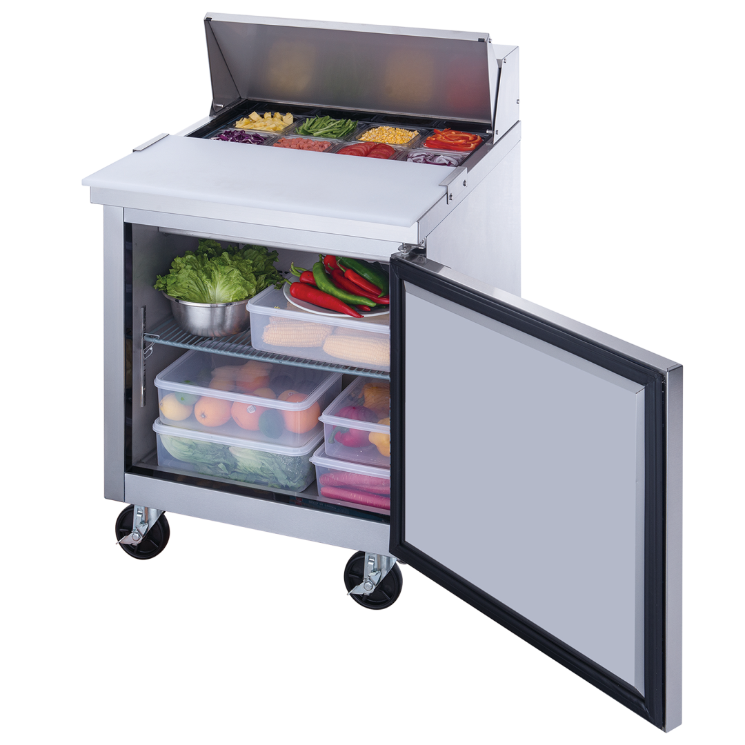 Table de préparation à salade réfrigérée 8 bacs - 29" 